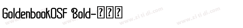 GoldenbookOSF Bold字体转换